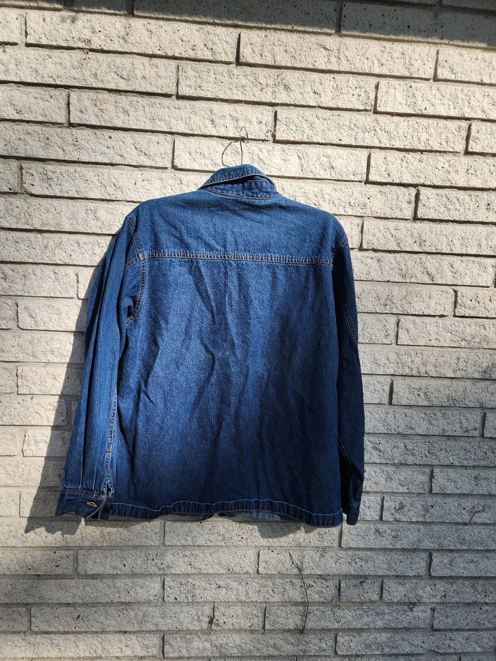 Denim Button-Up Shirt Jacket - Blue - Picture 4 of 4